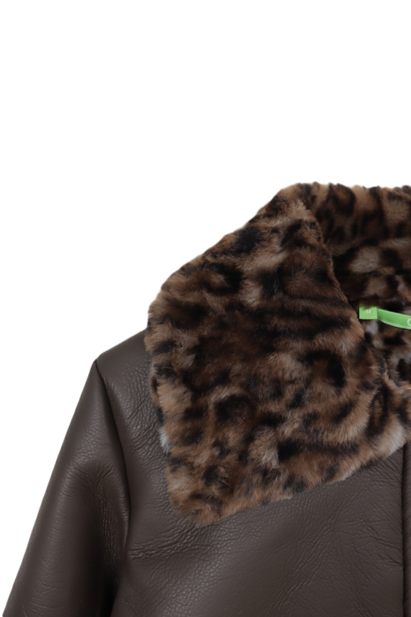 Fur-Lined Leather Jacket