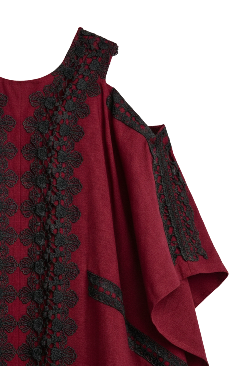 Cold-Shoulder Cutout Abaya