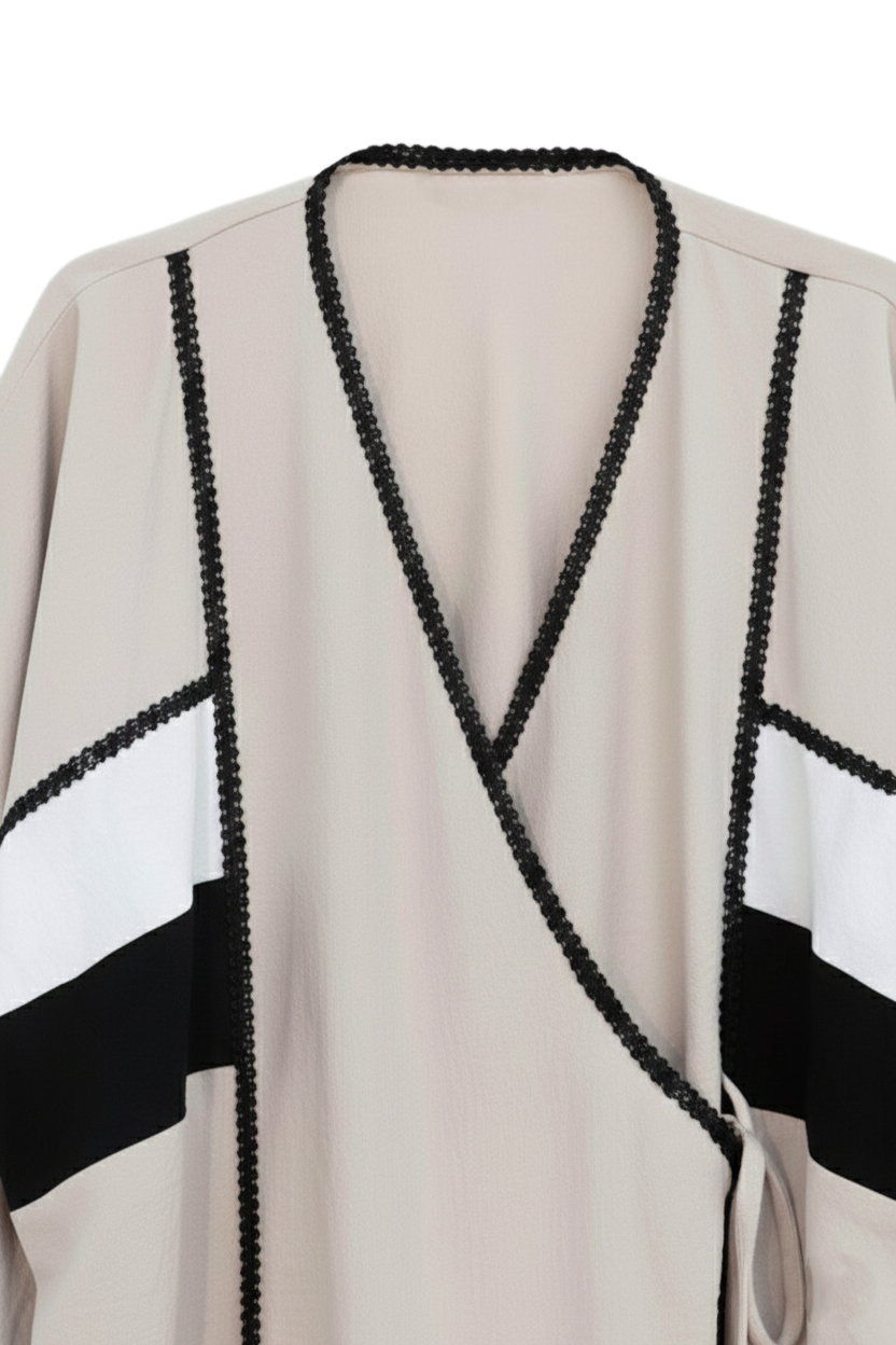 Contrast Panels Kimono