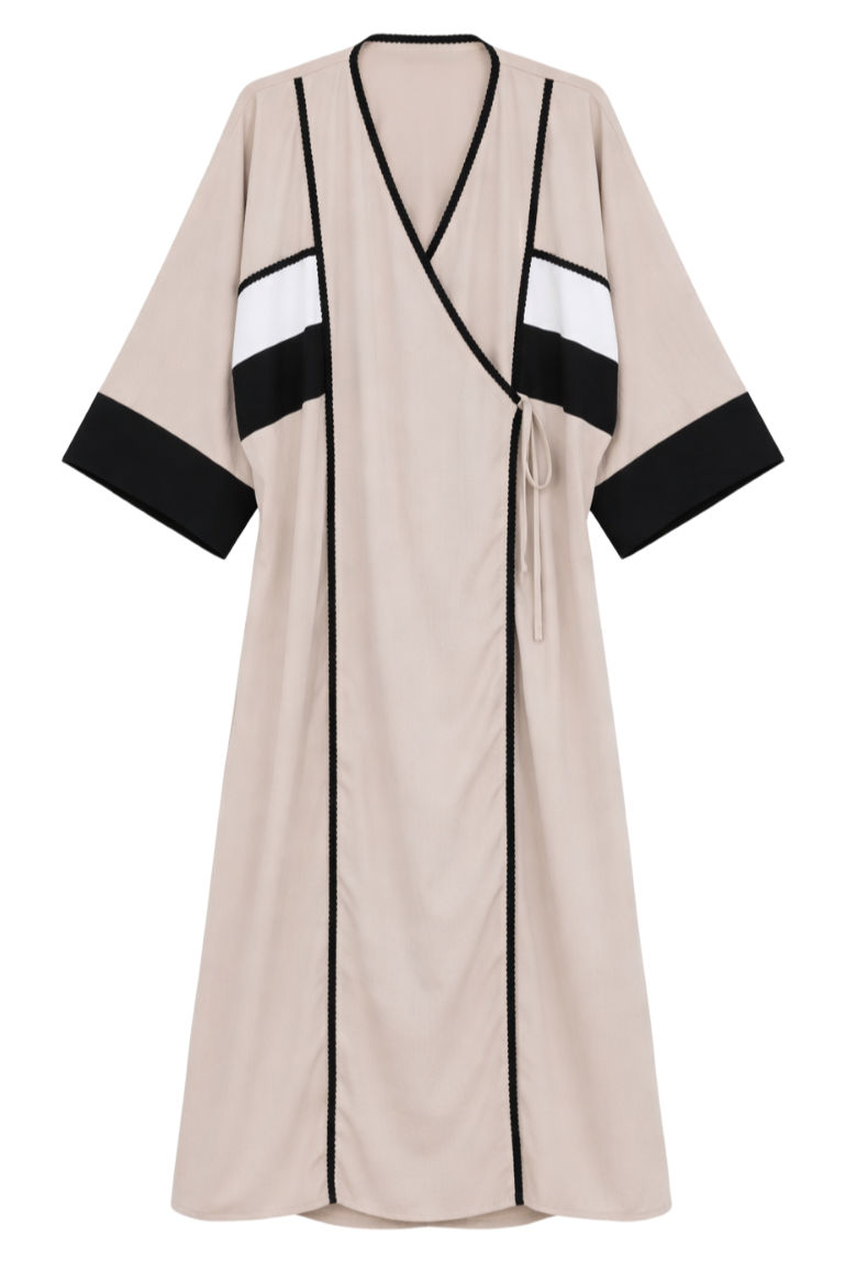 Contrast Panels Kimono