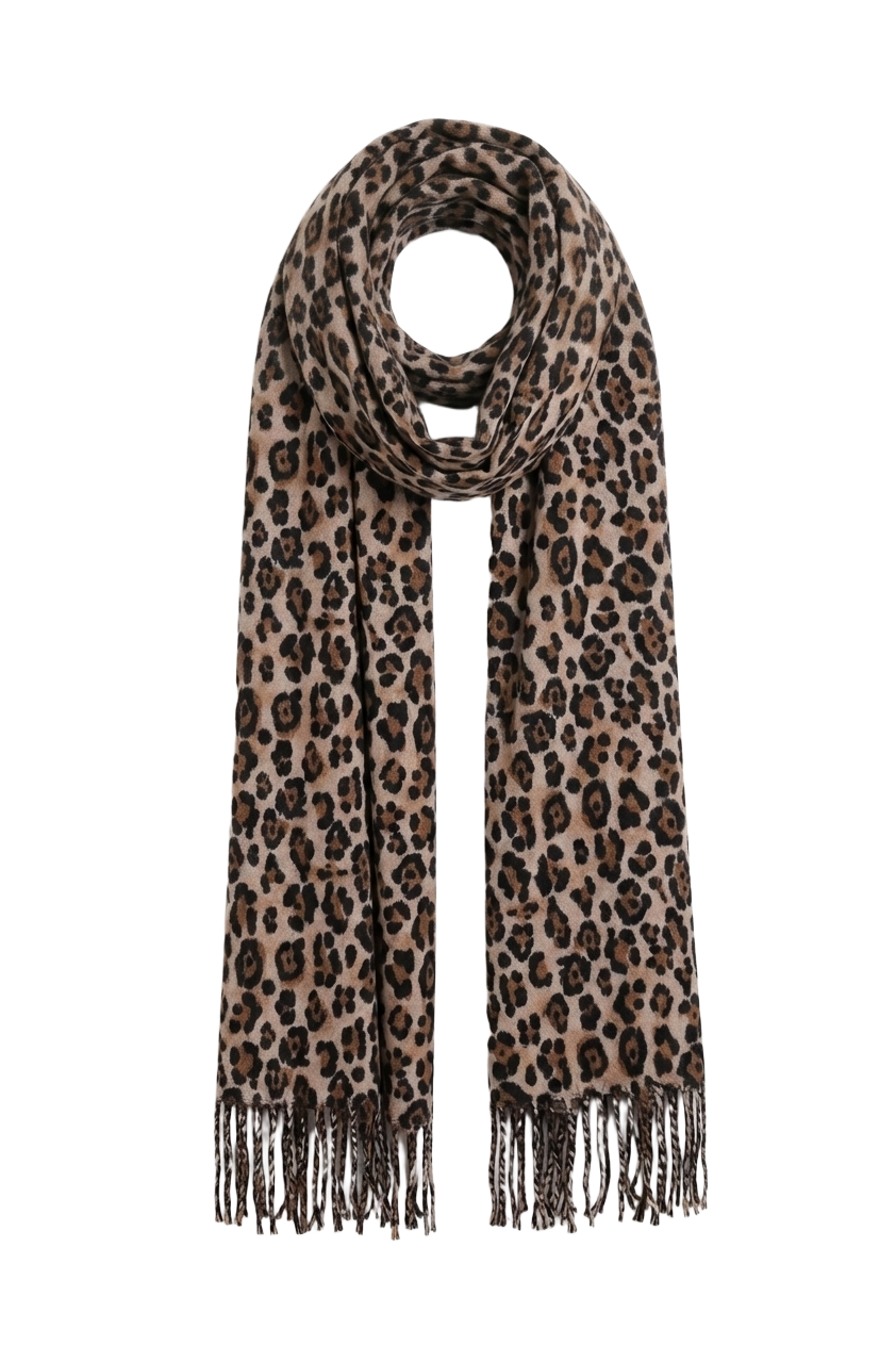 Leopard-Print Scarf