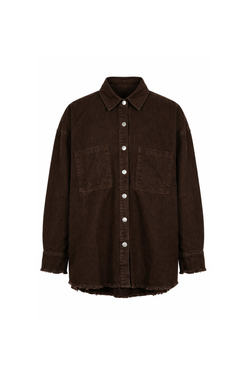 Frayed-Hem Denim Jacket