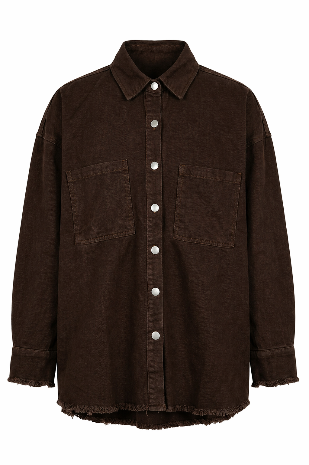 Frayed-Hem Denim Jacket