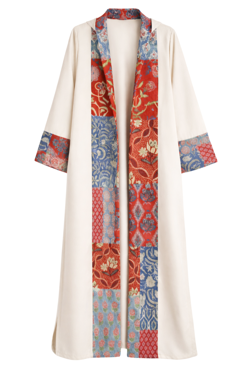 Patchwork Hooded Kimono
