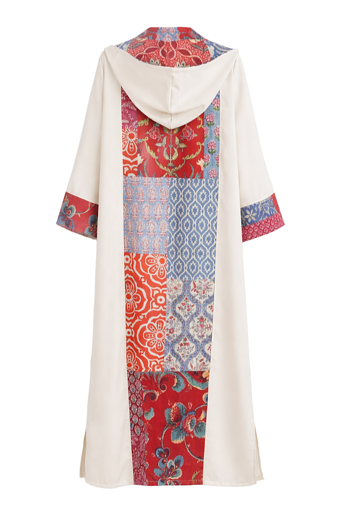 Patchwork Hooded Kimono