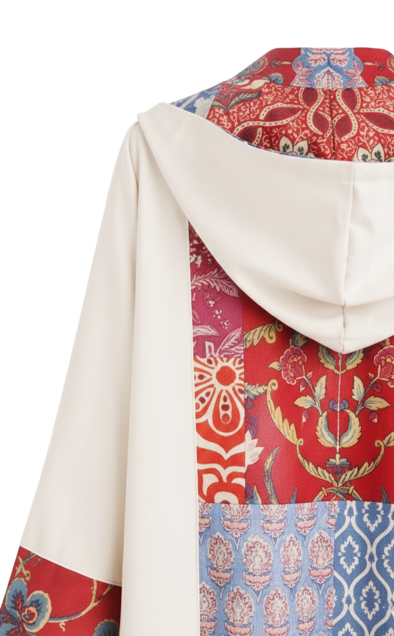 Patchwork Hooded Kimono