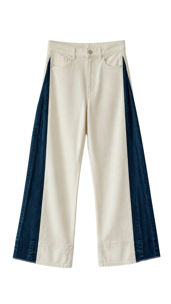 Contrast Side Panel Pants