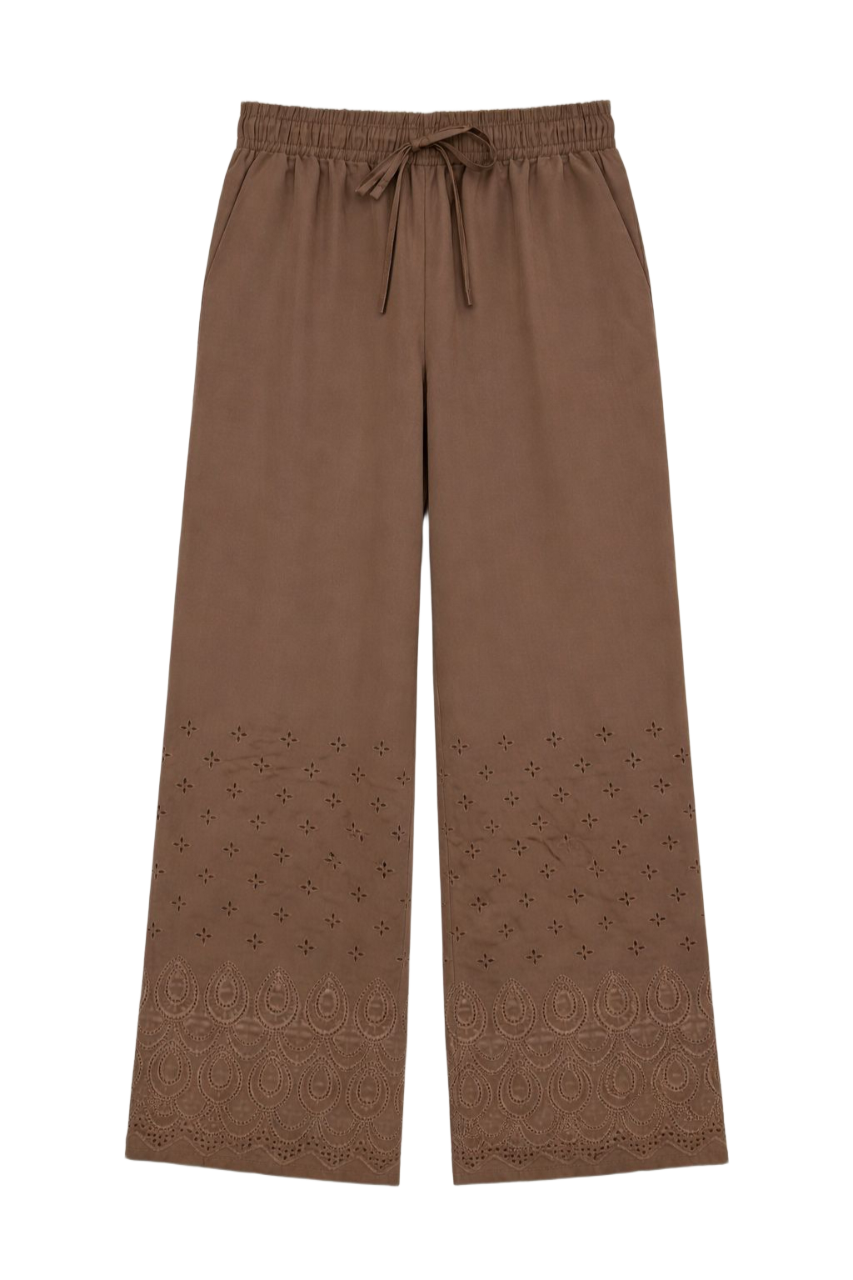 Eyelet Embroidered Pants