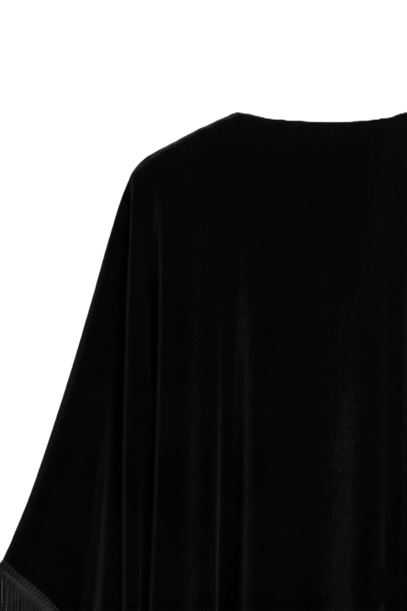 Fringed Velvet Kimono