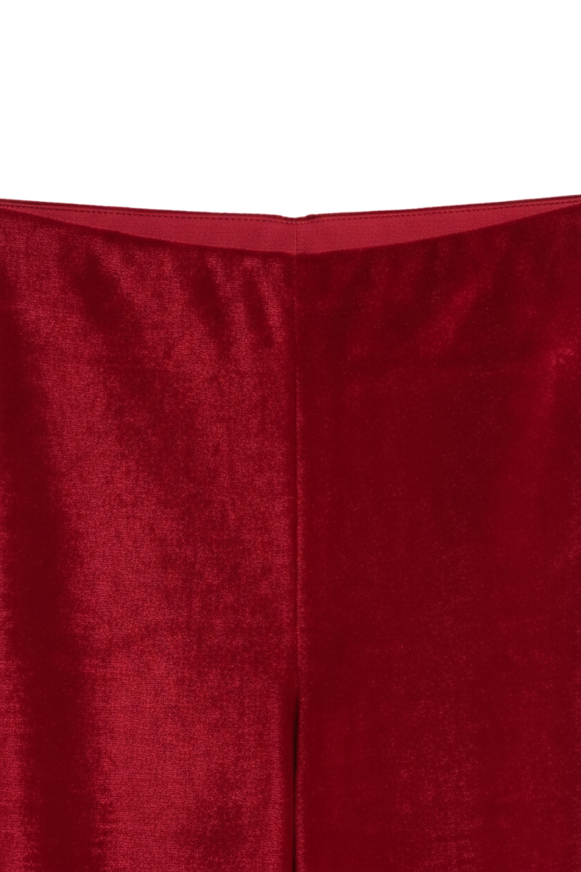 Velvet Flare-Leg Pants
