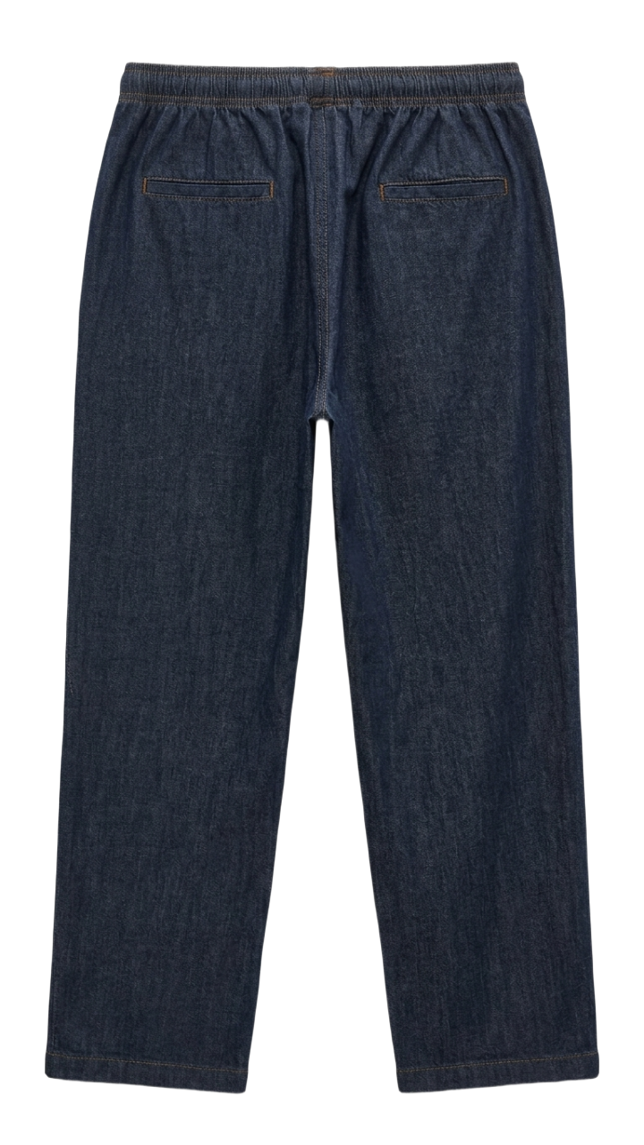 Denim Wide-Leg Pants