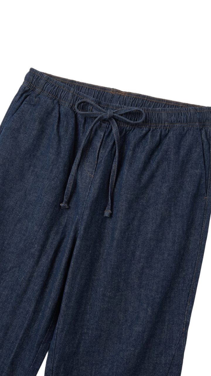 Denim Wide-Leg Pants