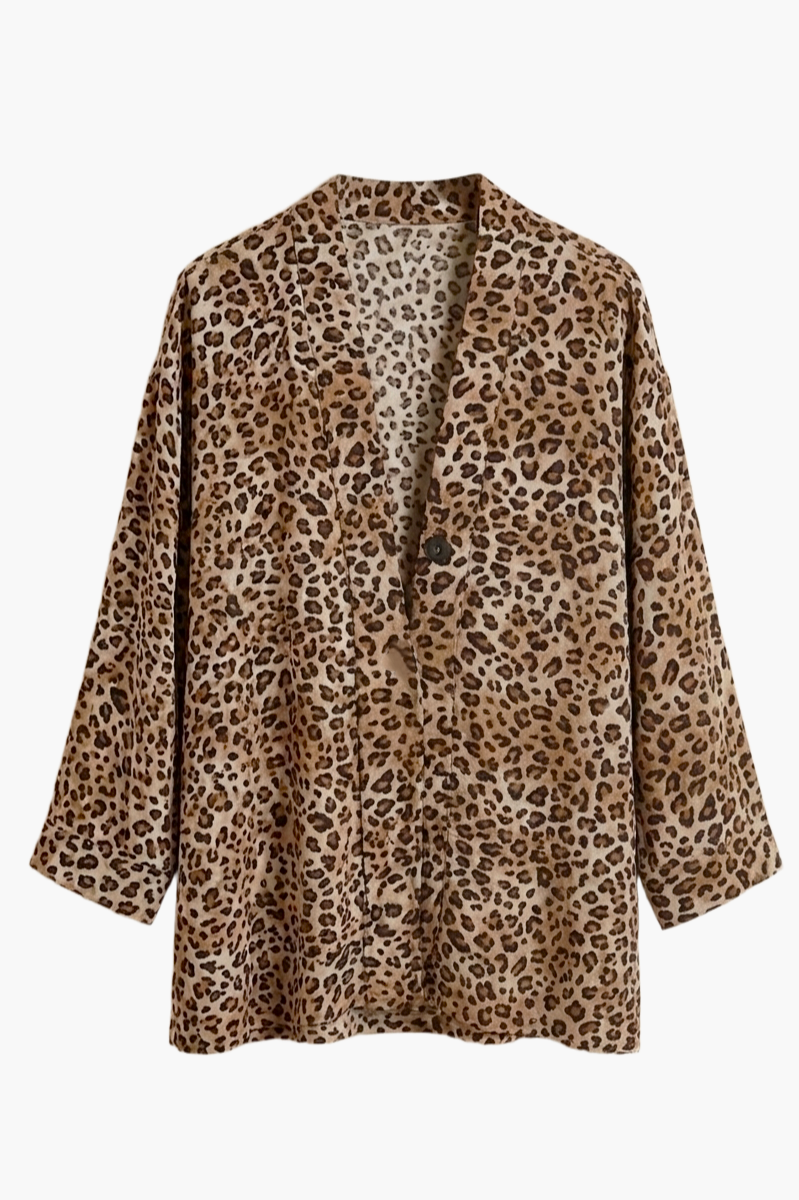 Relaxed Leopard Cardigan