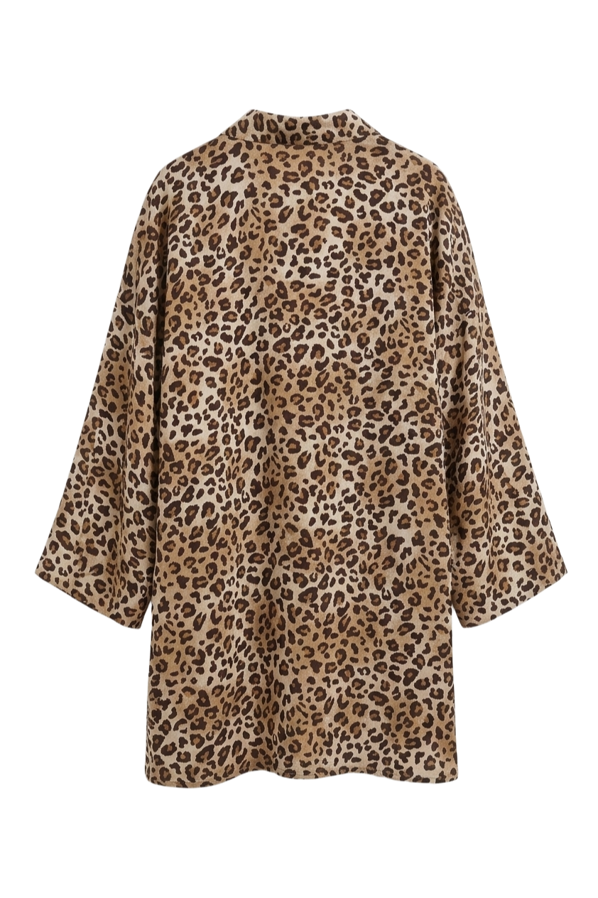 Relaxed Leopard Cardigan