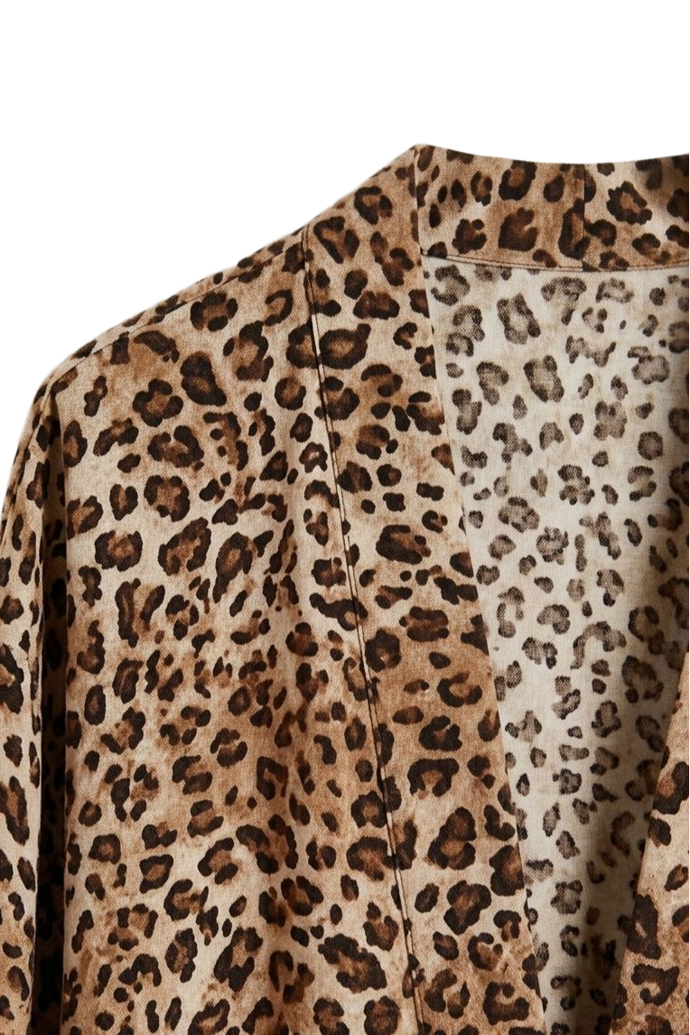 Relaxed Leopard Cardigan