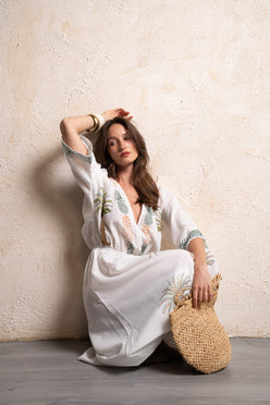 Palm Printed Dress