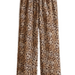 Leopard Pattern Drawstring Pants