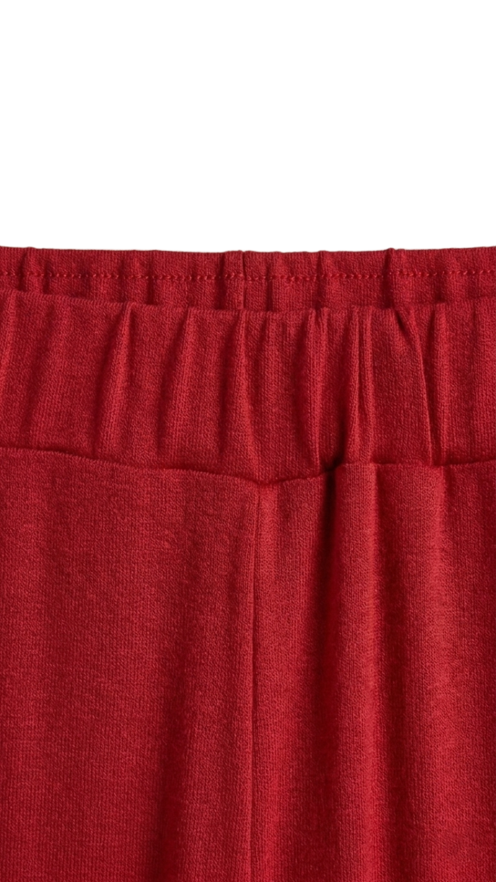 Regular Elastic Waist Pants