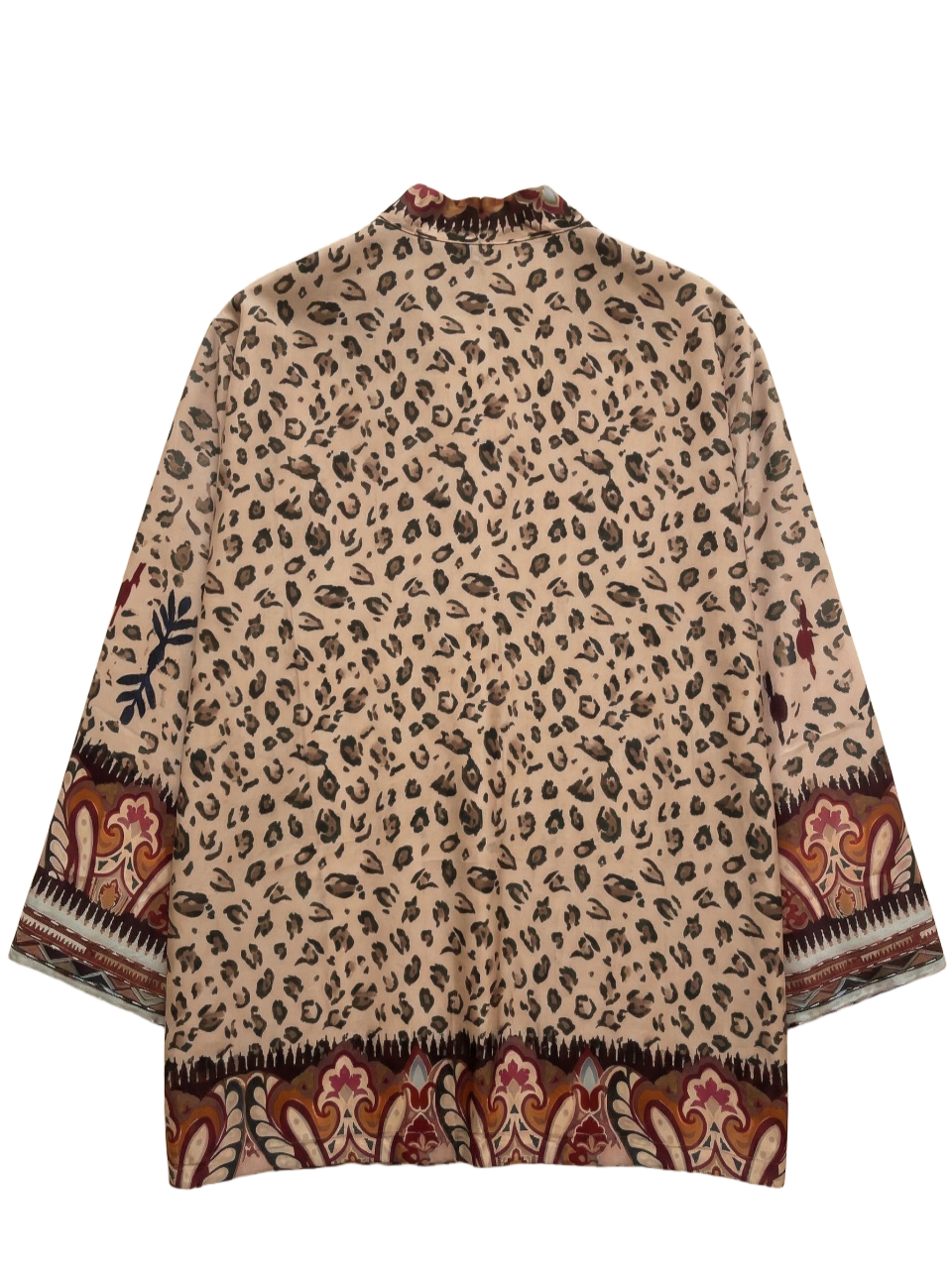 Mixed-Print Kimono
