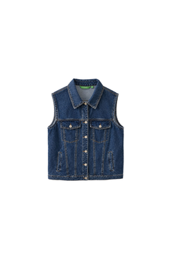 Denim Buttoned Vest