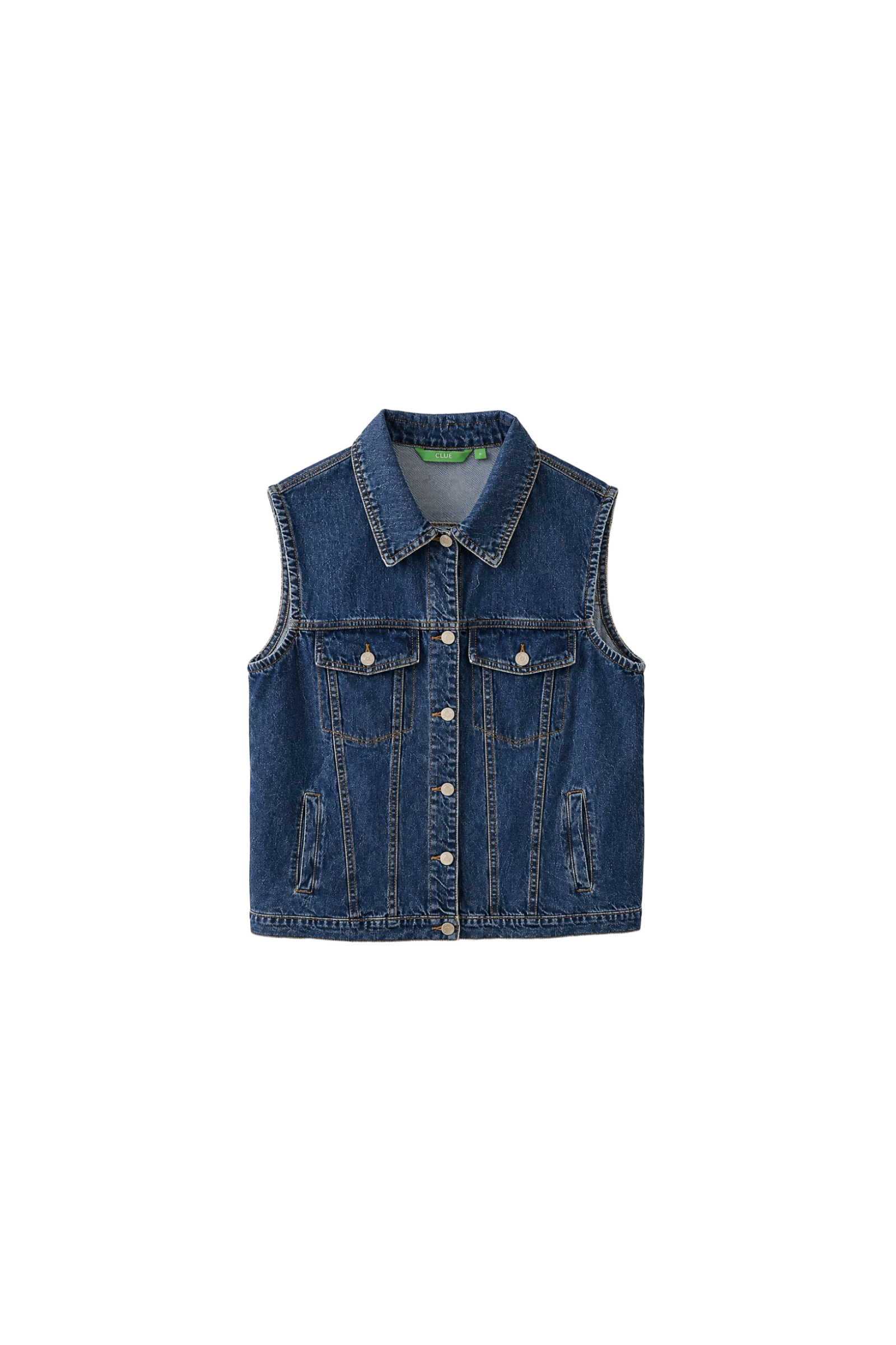 Denim Buttoned Vest