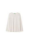 Relaxed Viscose Long Sleeve Basic Top