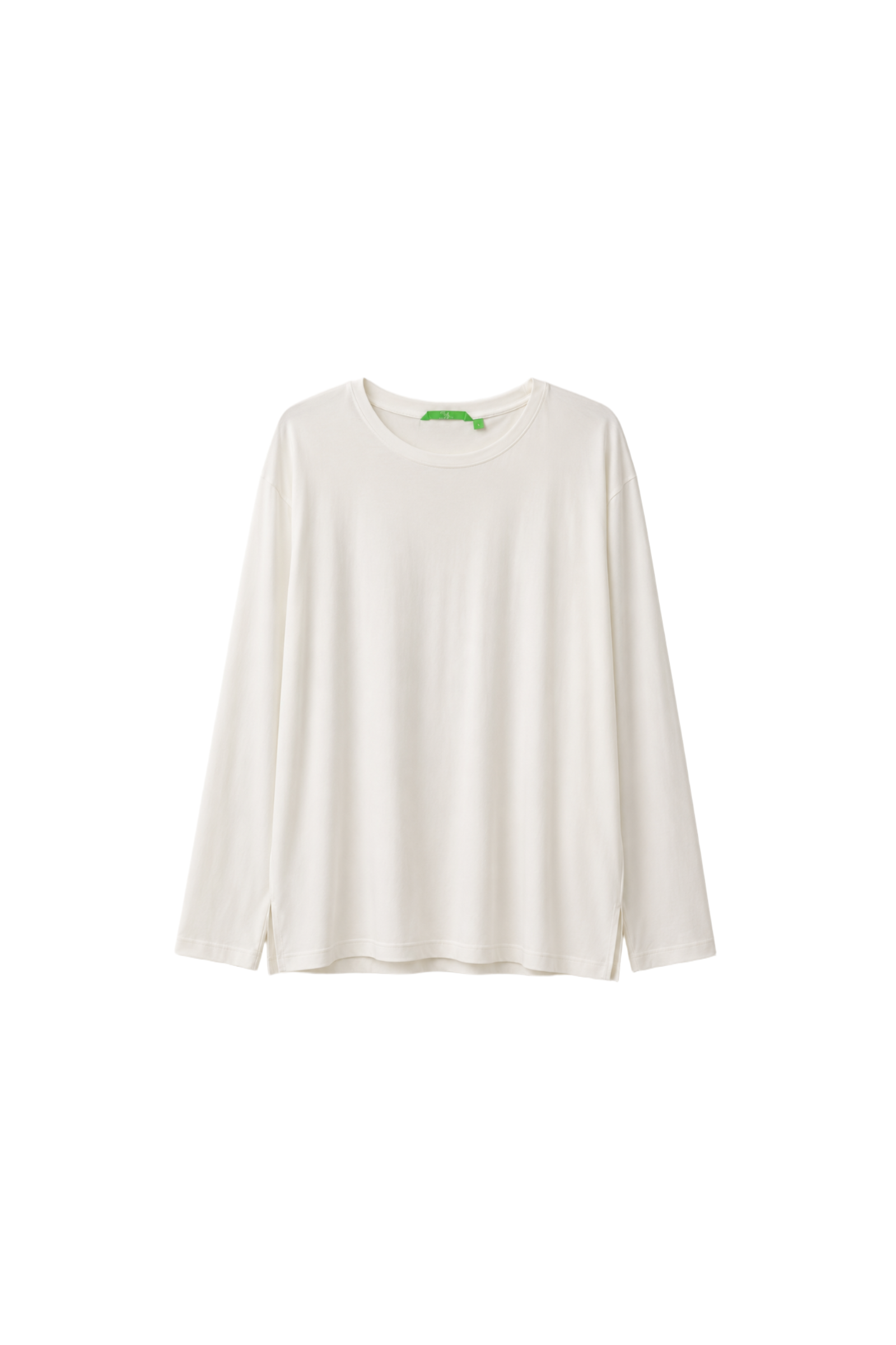 Relaxed Viscose Long Sleeve Basic Top