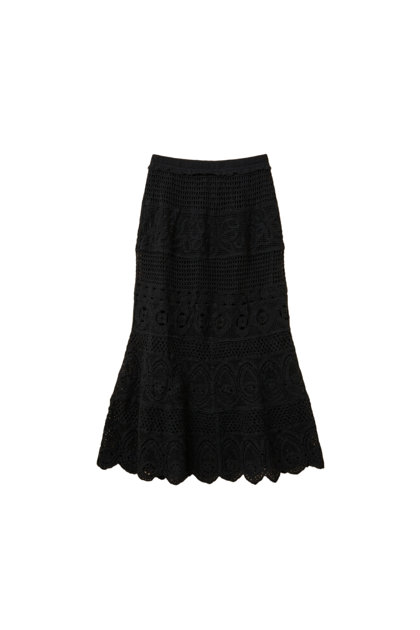 Tiered Crochet Beach Skirt