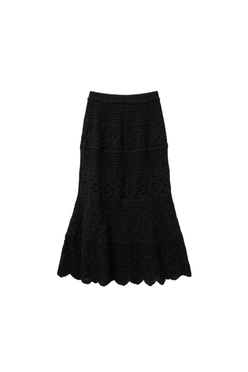 Tiered Crochet Beach Skirt