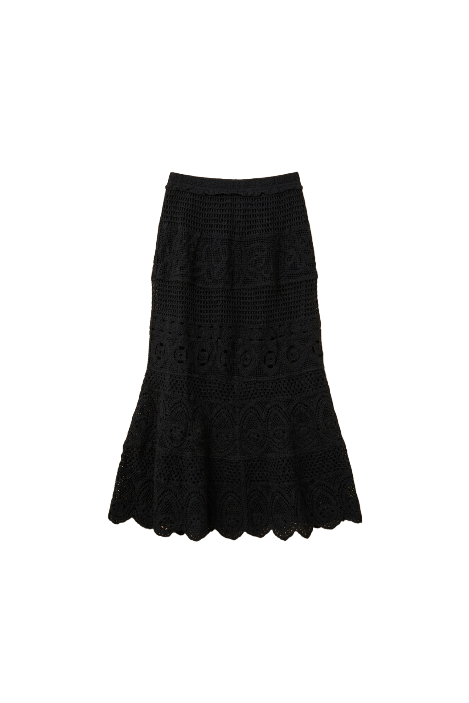 Tiered Crochet Beach Skirt