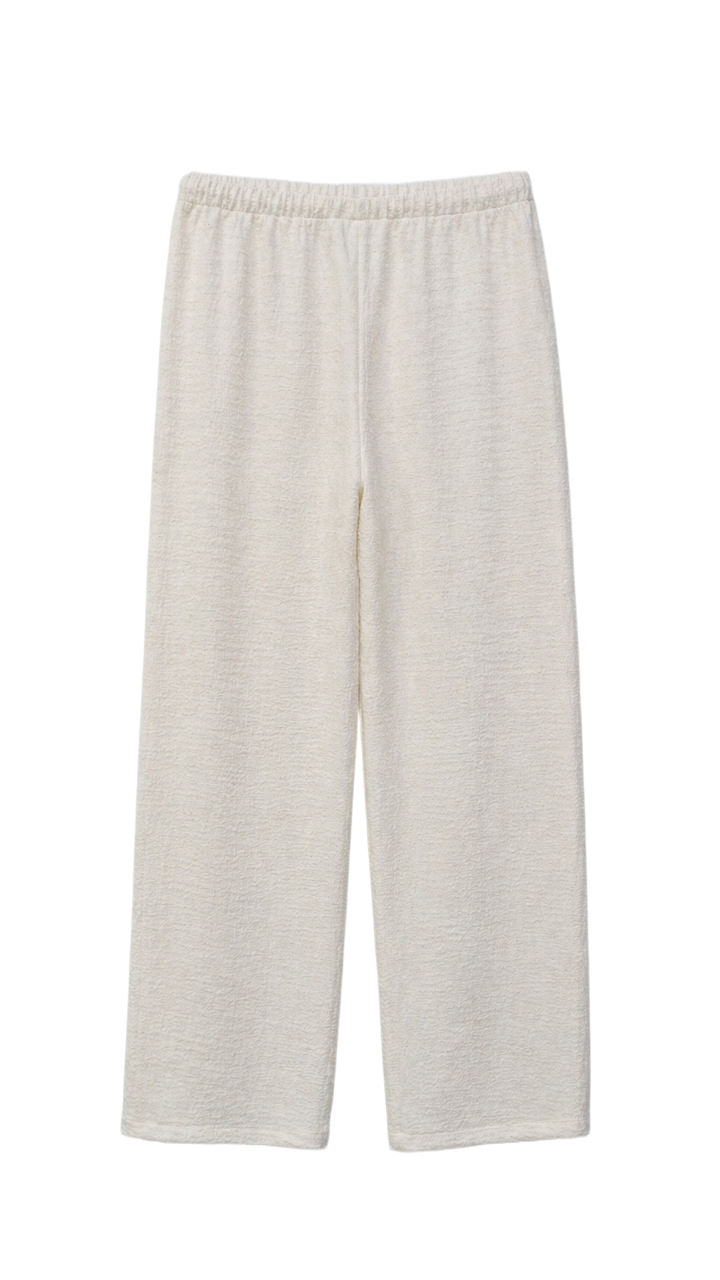 Crinkled Textured Pattern Pants