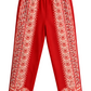Floral Hem Straight Pants