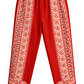 Floral Hem Straight Pants