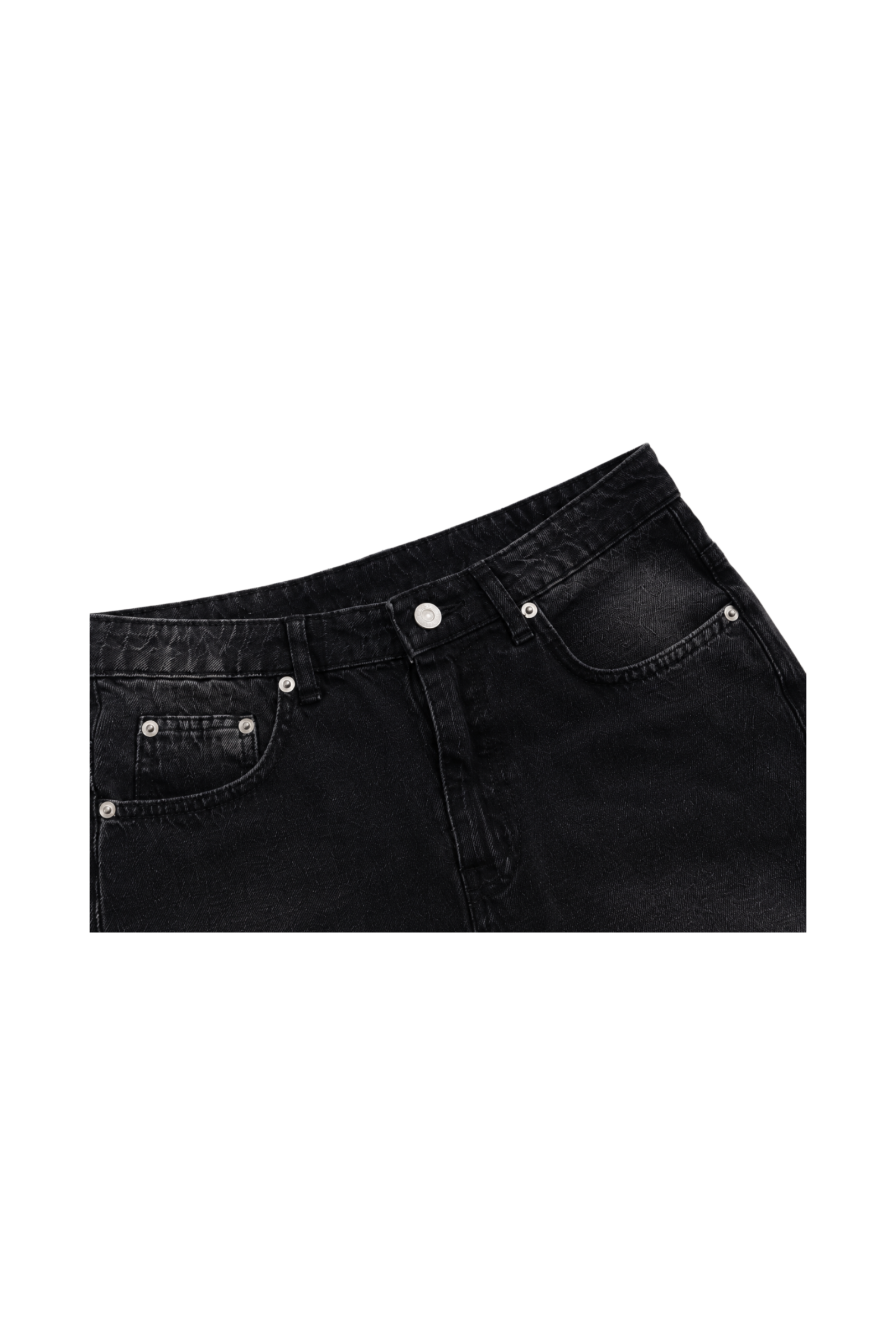 Washed Denim Shorts