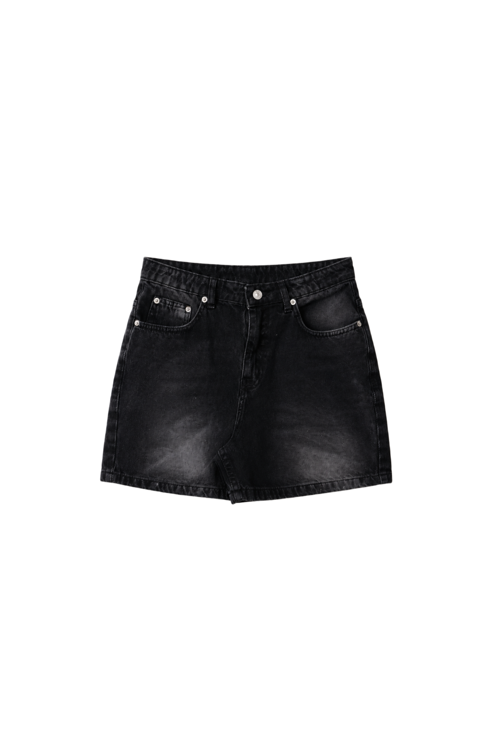Washed Denim Shorts