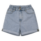 Double-Button Denim Shorts