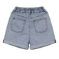 Double-Button Denim Shorts