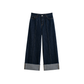 Folded Denim Pants