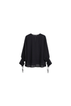 Drawstring Sleeve Blouse