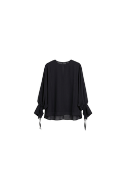 Drawstring Sleeve Blouse