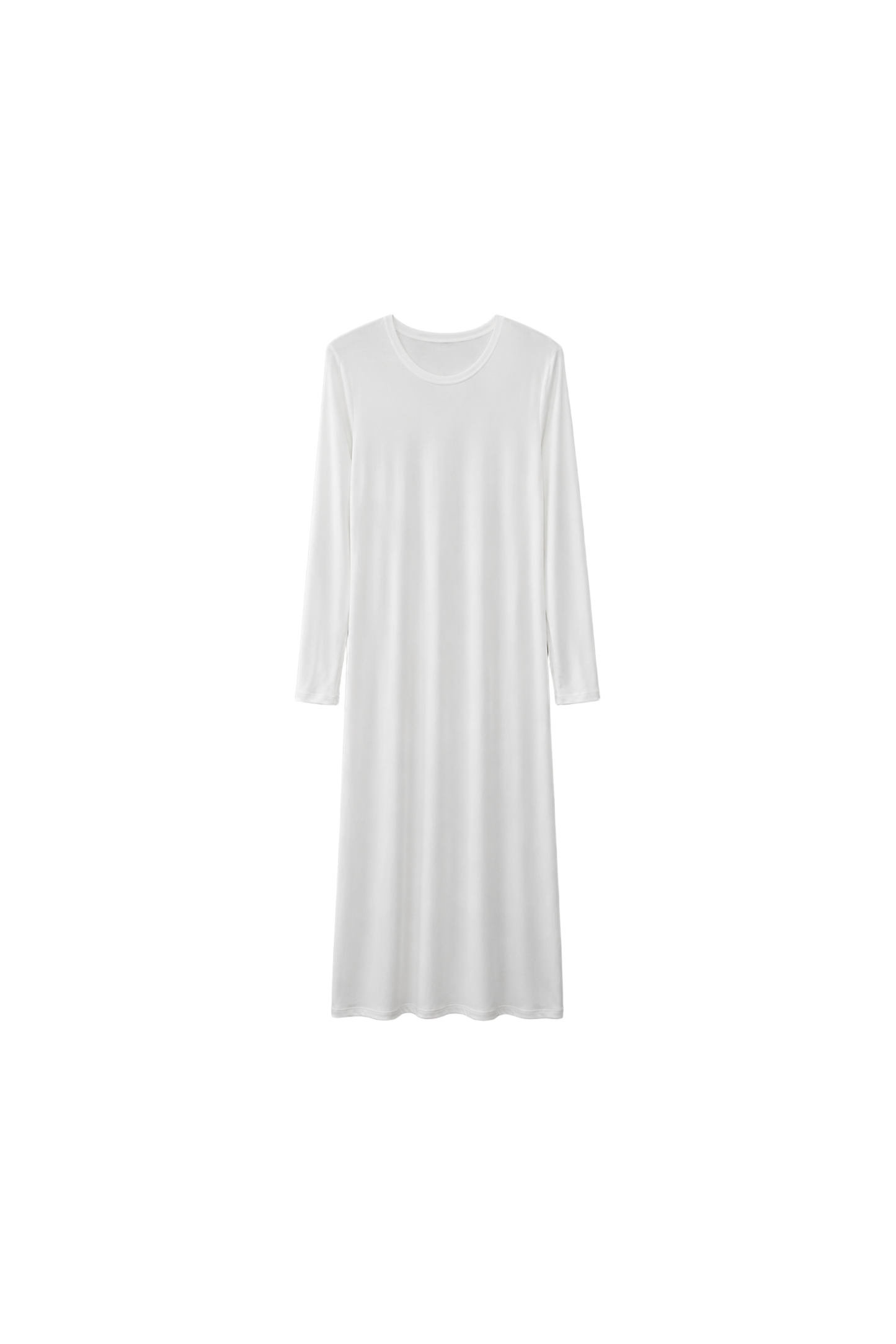 Long Sleeve Crew Neck Midi Dress