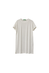 Off White Side Slit Longline T-Shirt