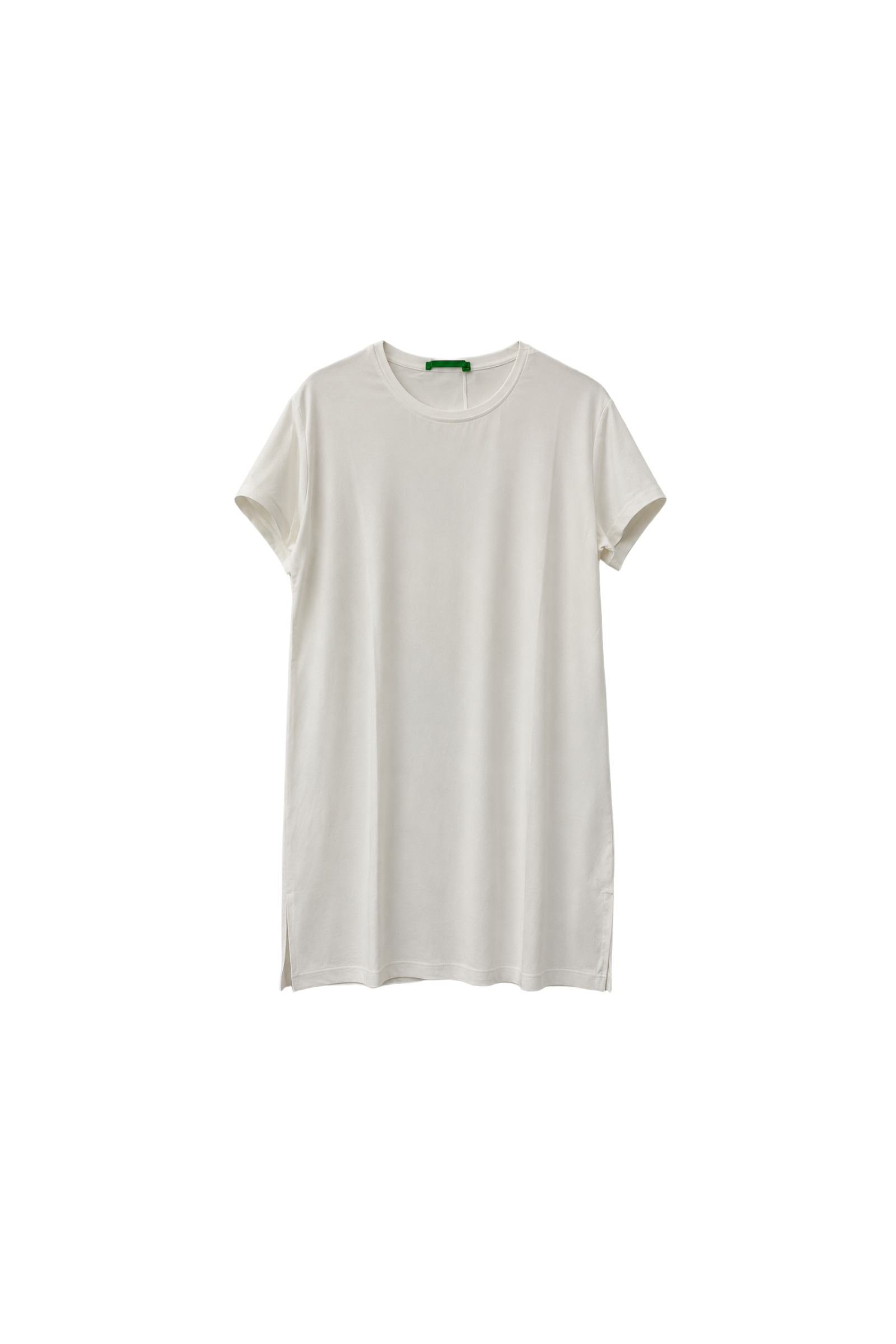 Off White Side Slit Longline T-Shirt