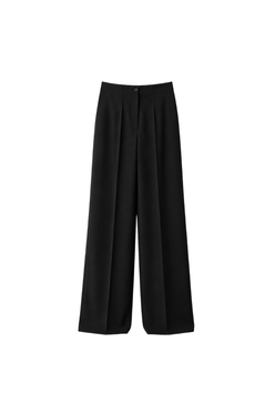 Wide Leg Buttoned Tailored Pants