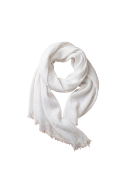 Lightweight Cotton Fringed Textured Woven Scarf