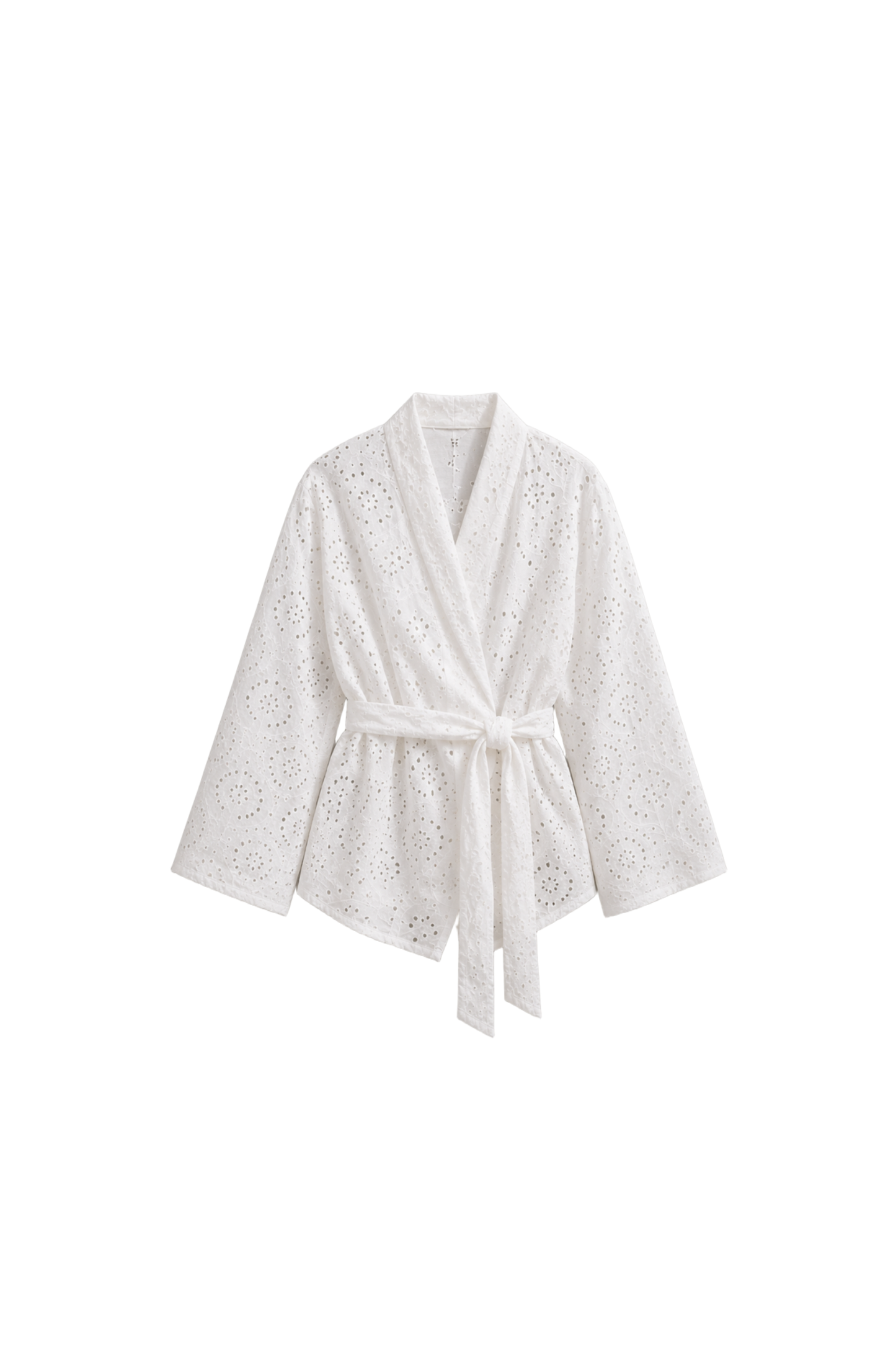Belted Broderie Kimono