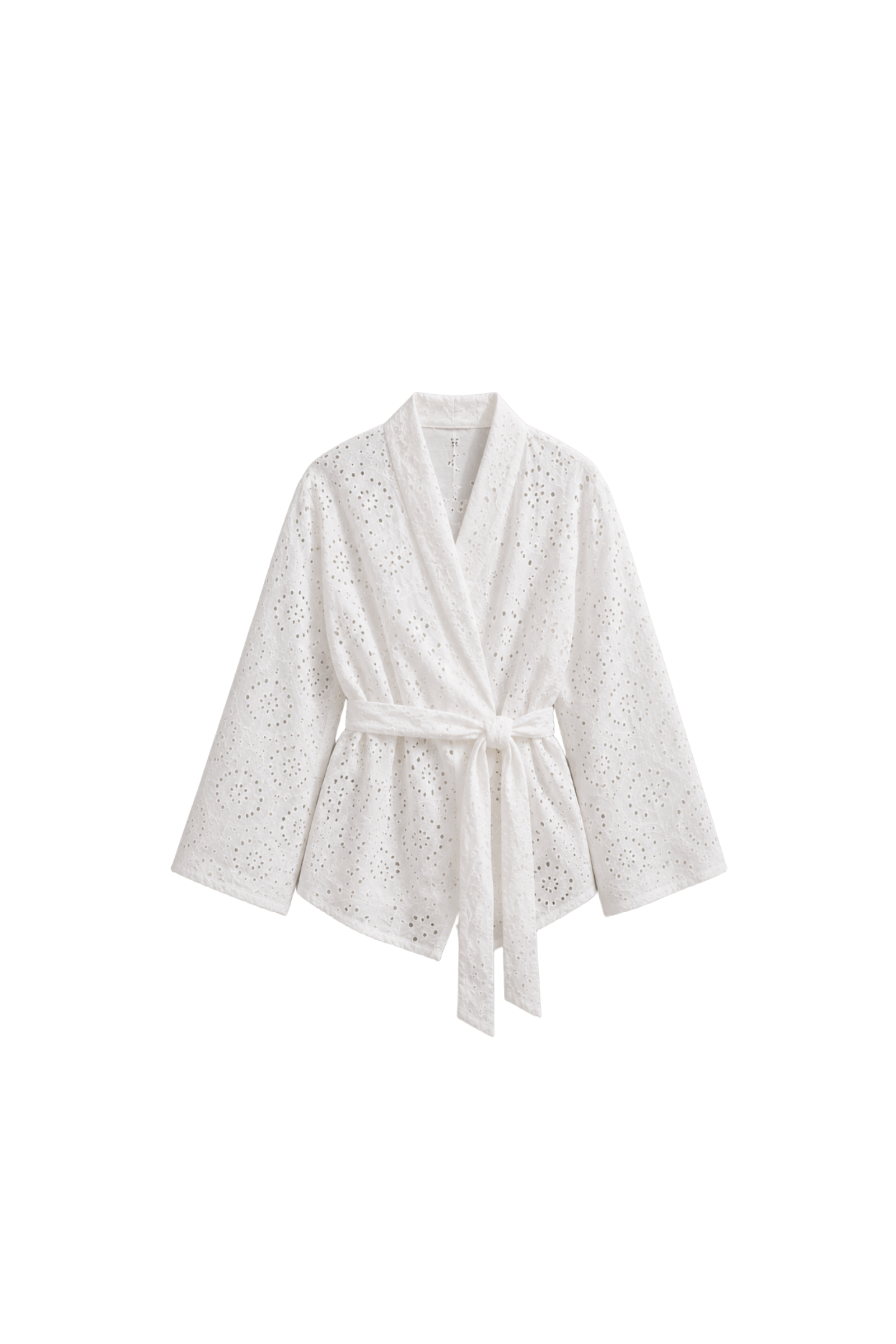 Belted Broderie Kimono