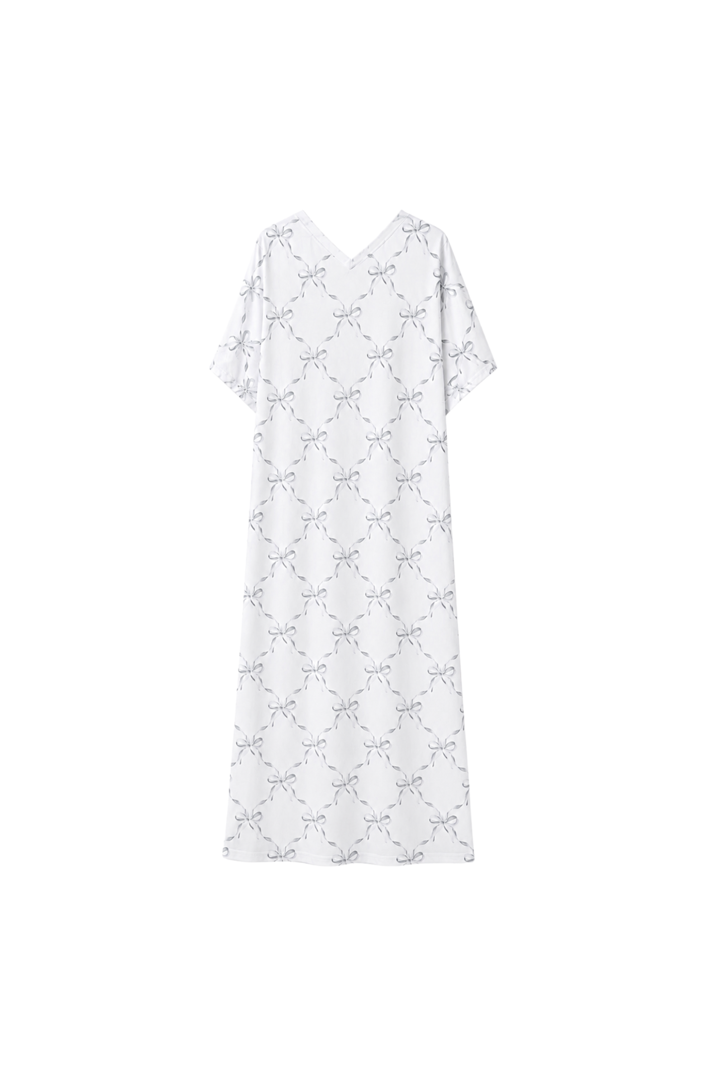 Printed V-Neck Nightgown