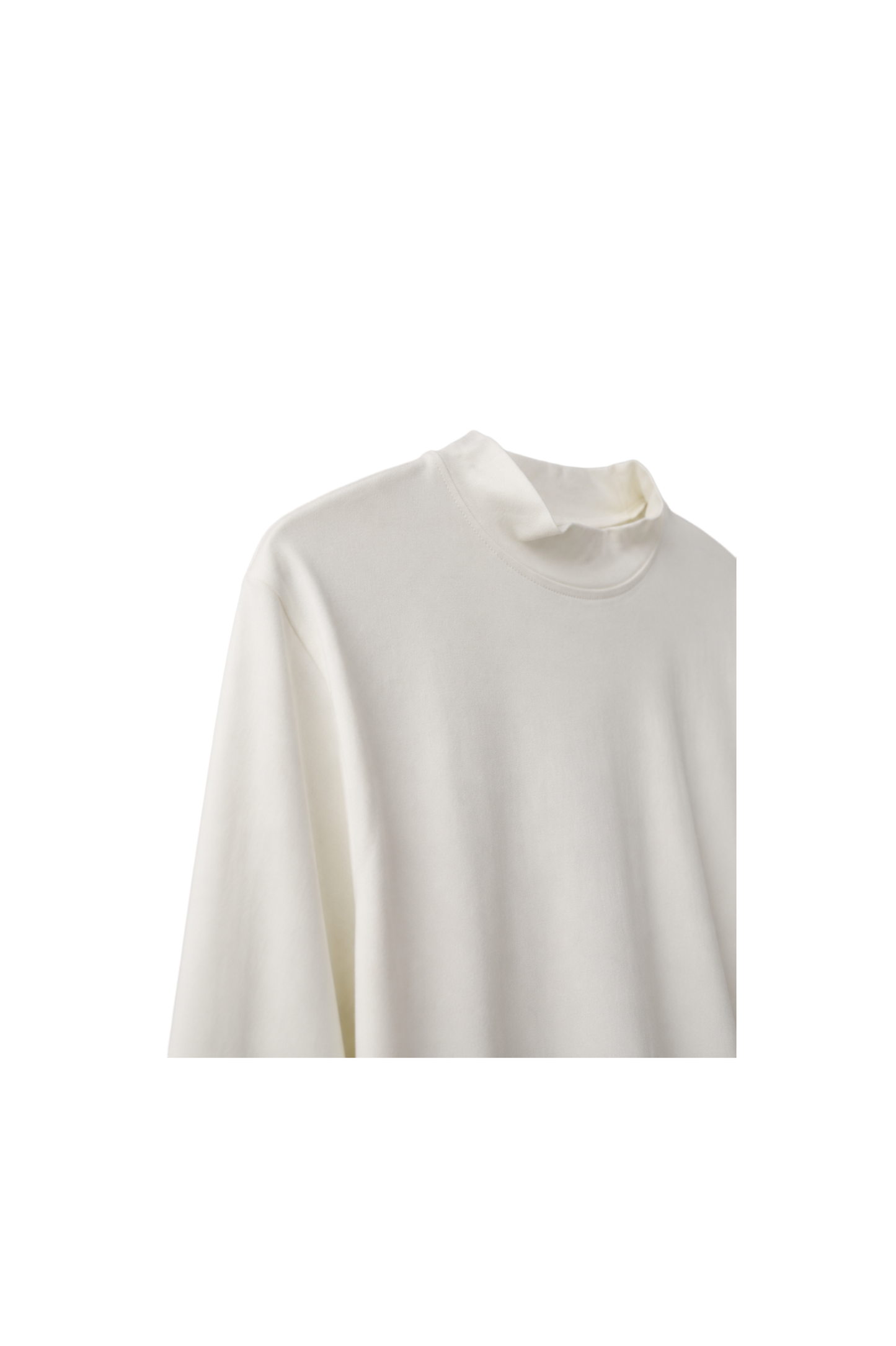 Off White Long Sleeve Mockneck Top