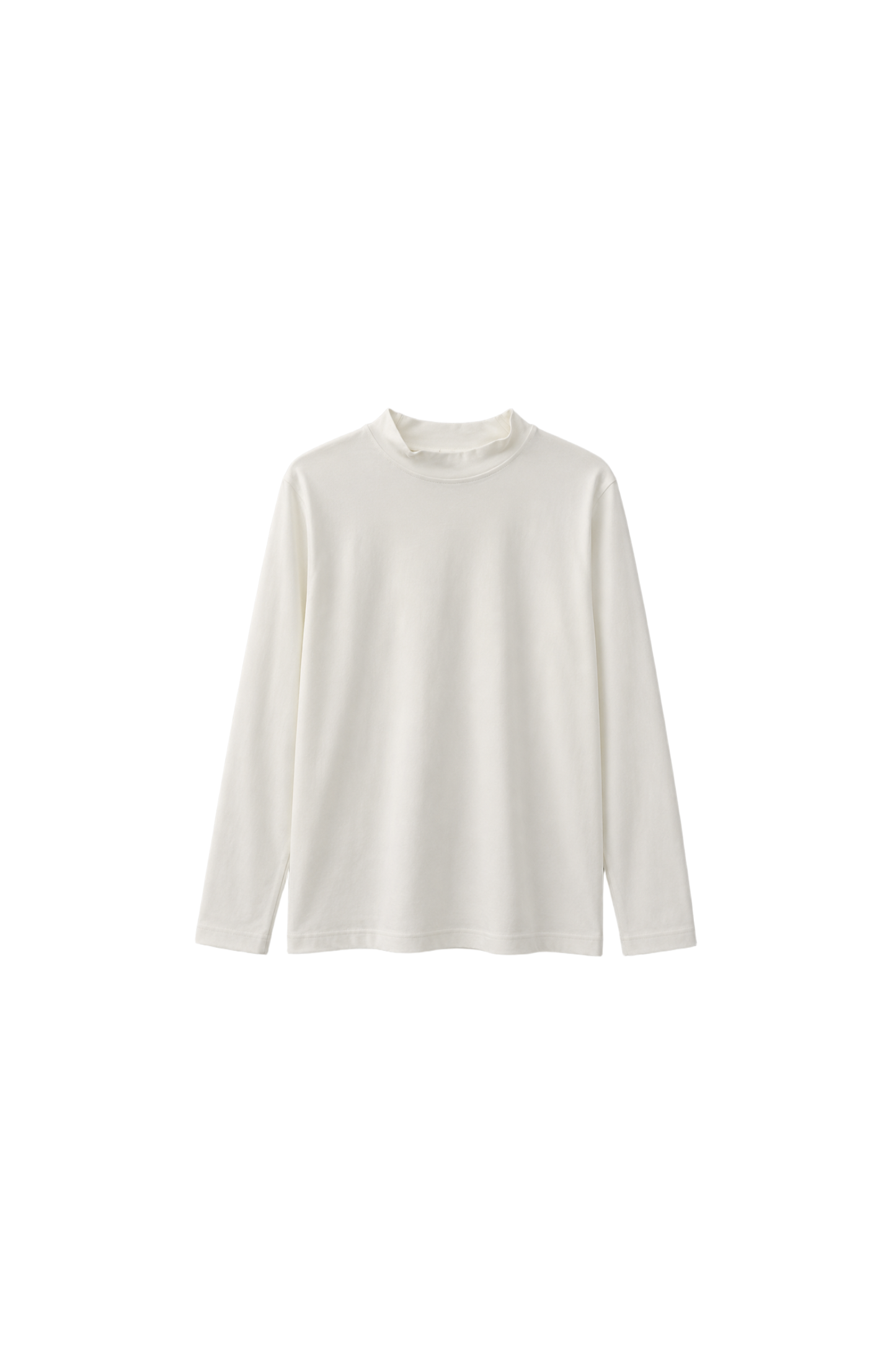 Off White Long Sleeve Mockneck Top